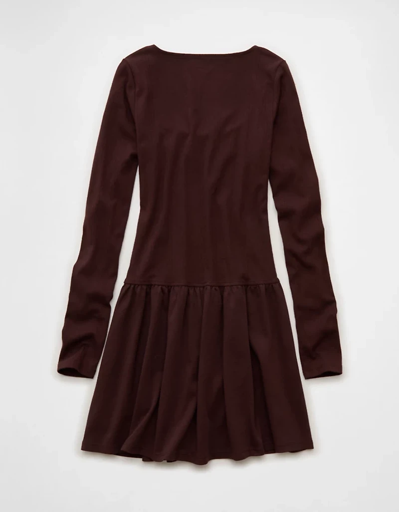 Minirobe à manches bouffantes en pointelle AE