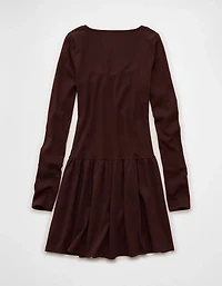 Minirobe à manches bouffantes en pointelle AE