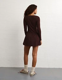 Minirobe à manches bouffantes en pointelle AE