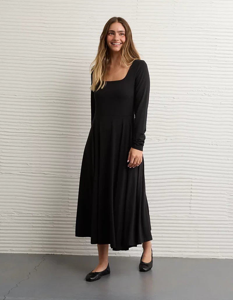AE Square Neck Midi Dress