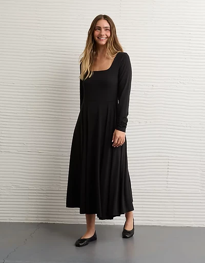 AE Square Neck Midi Dress