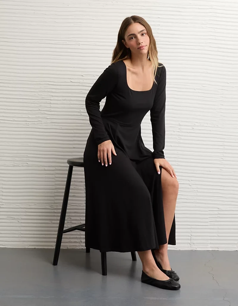 AE Square Neck Midi Dress