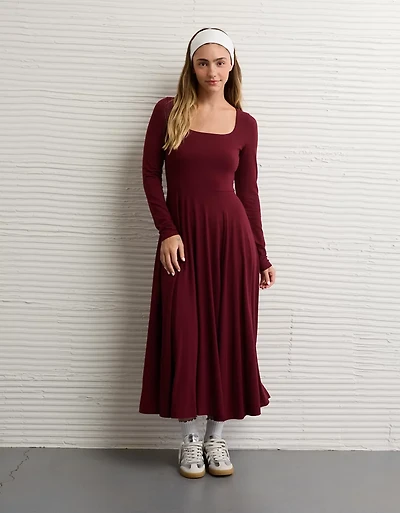 AE Square Neck Midi Dress