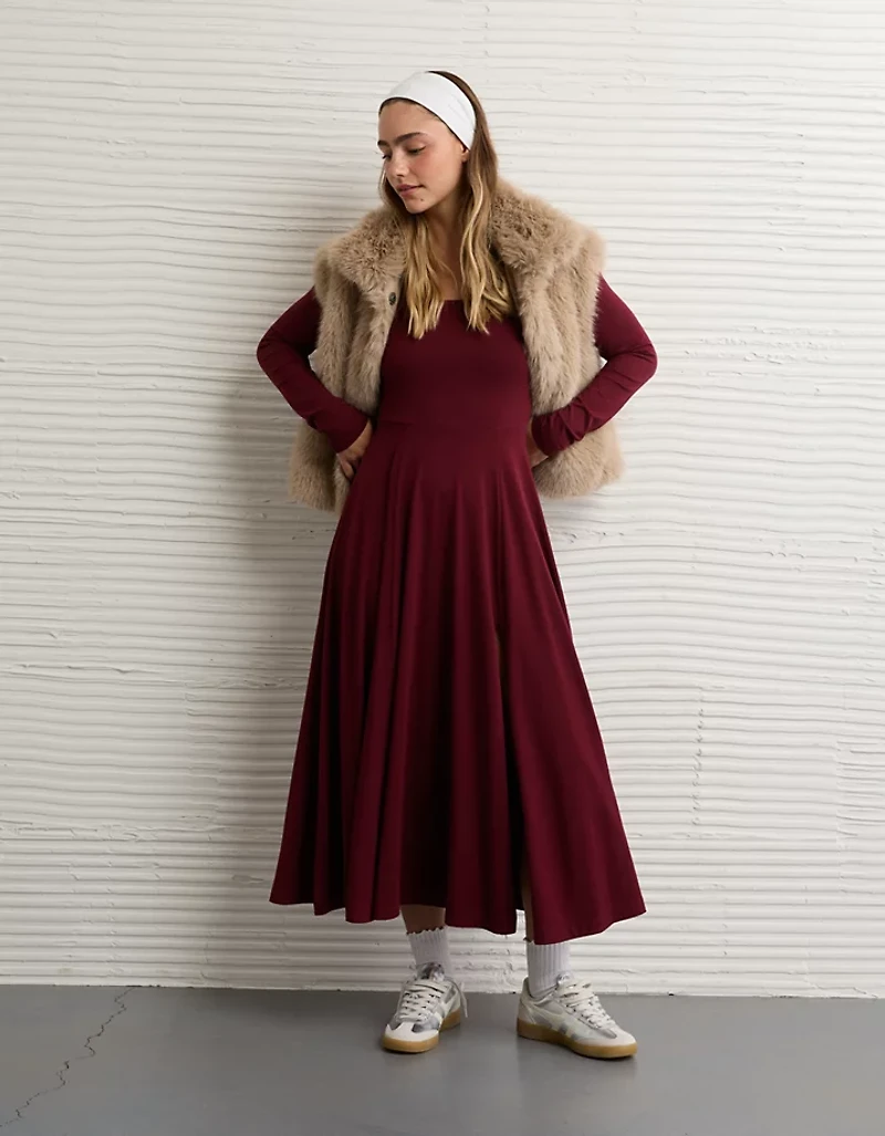 AE Square Neck Midi Dress