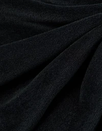 Minirobe en tricot de velours sans bretelles avec boucle à l’avant AE