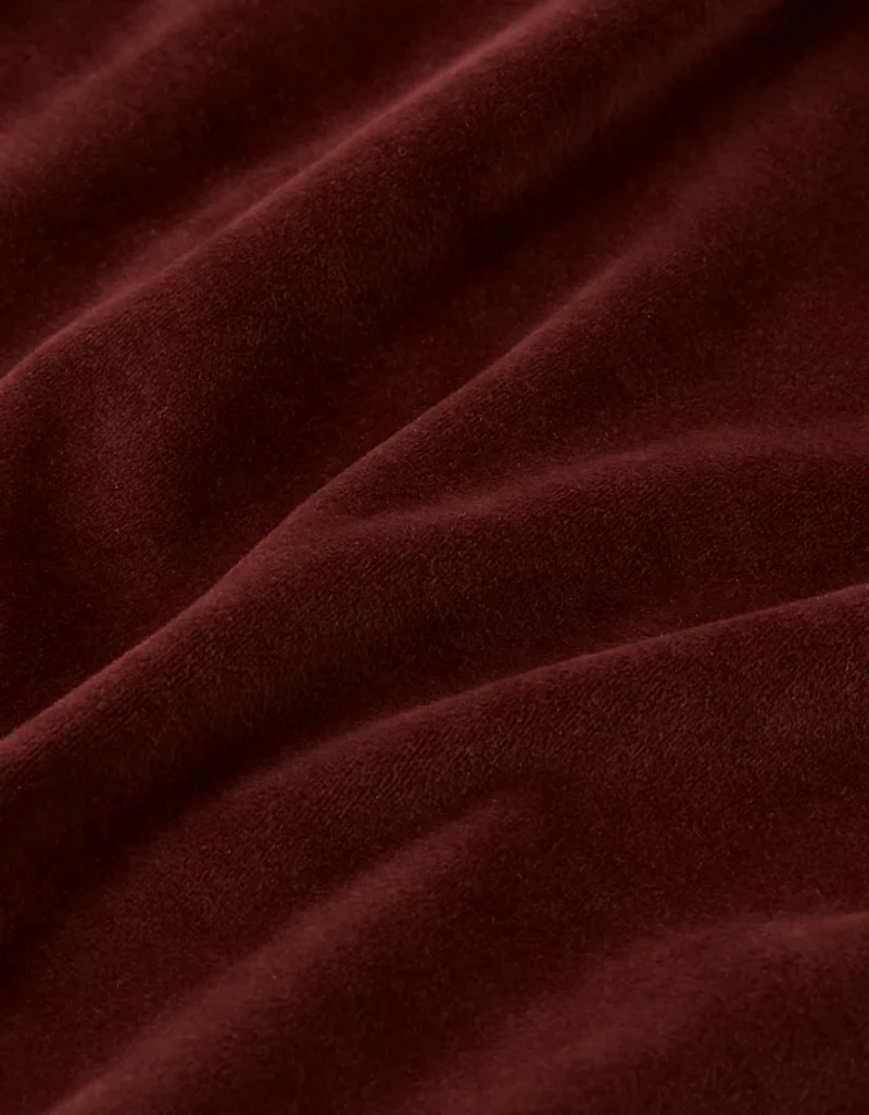 AE Strapless Velvet Knit Bow-Front Mini Dress