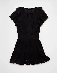 AE V-Neck Ruffle Mini Dress
