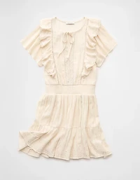 Minirobe avec encolure en V et volants AE