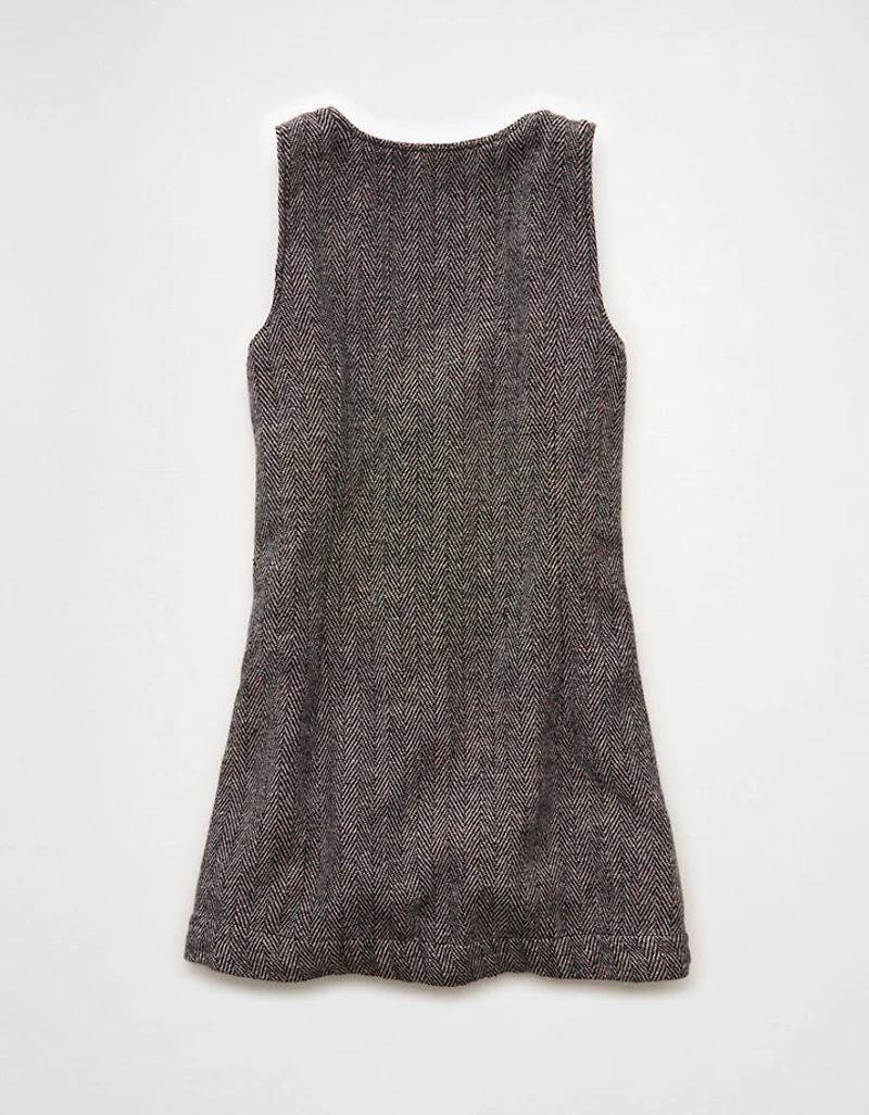 AE Button-Front Pinafore Mini Dress