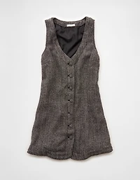 AE Button-Front Pinafore Mini Dress