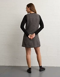 AE Button-Front Pinafore Mini Dress