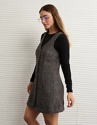 AE Button-Front Pinafore Mini Dress