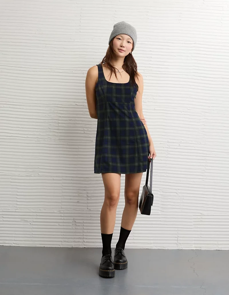 Minirobe en tricot incontournable à carreaux AE