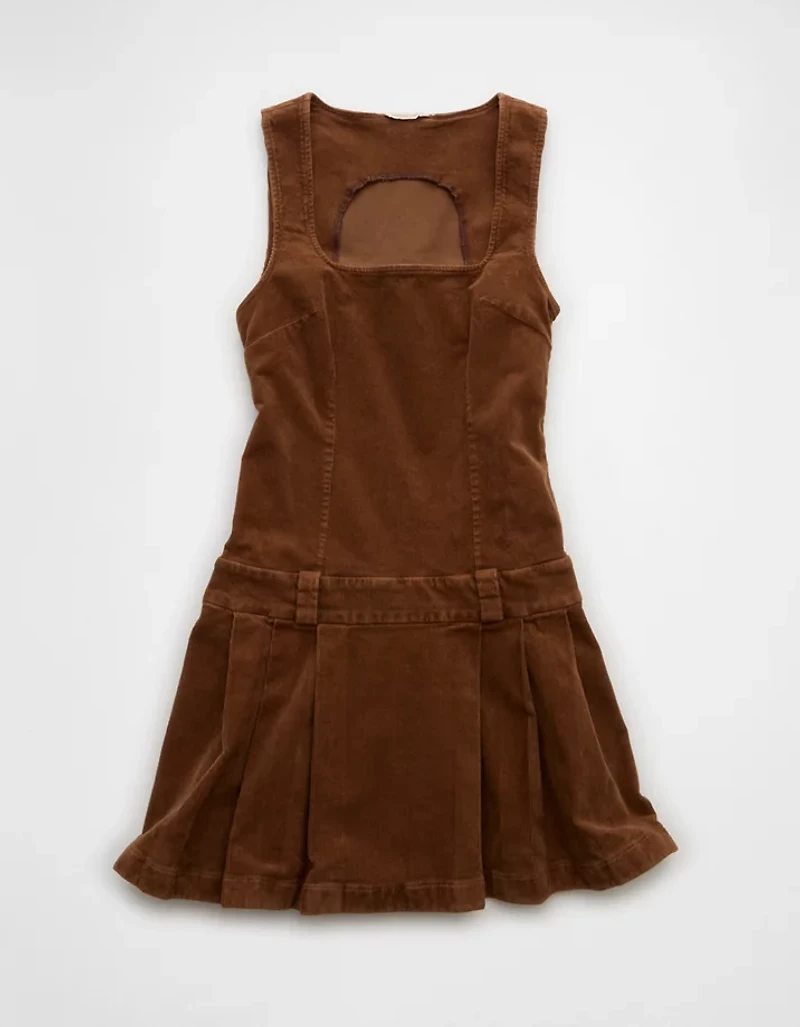 AE Pleated Corduroy Mini Dress
