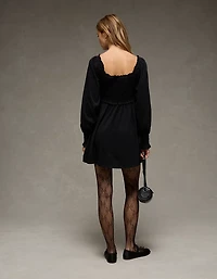 AE Smocked Puff Sleeve Mini Dress