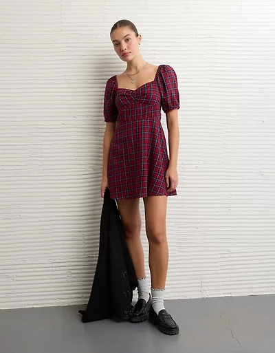 AE Catie Corset Puff Sleeve Mini Dress