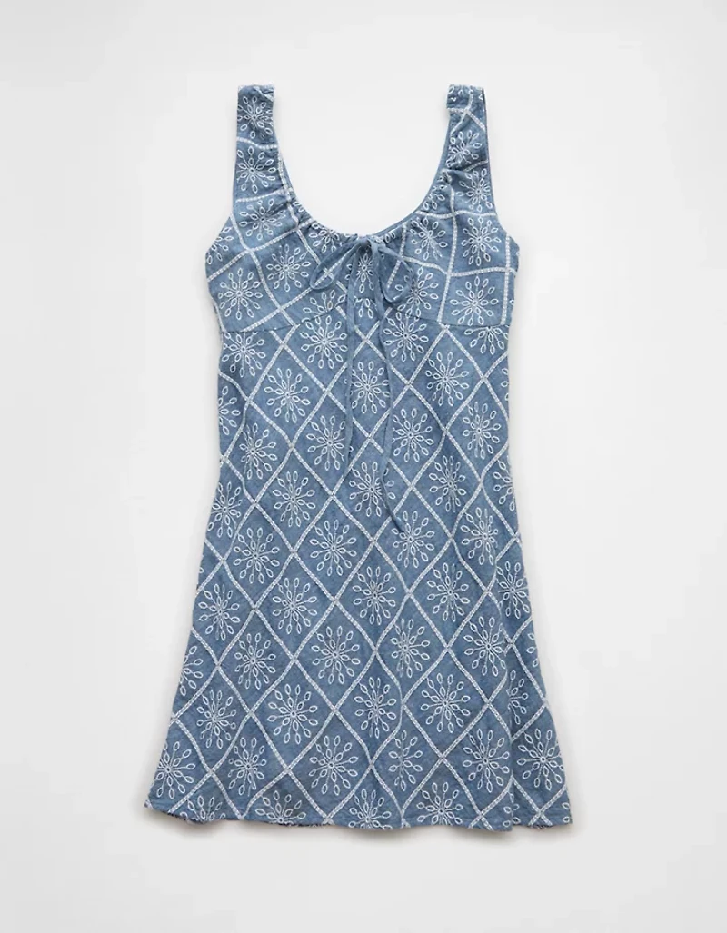 Minirobe à motif œillets nouée l’avant AE