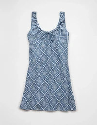 Minirobe à motif œillets nouée l’avant AE