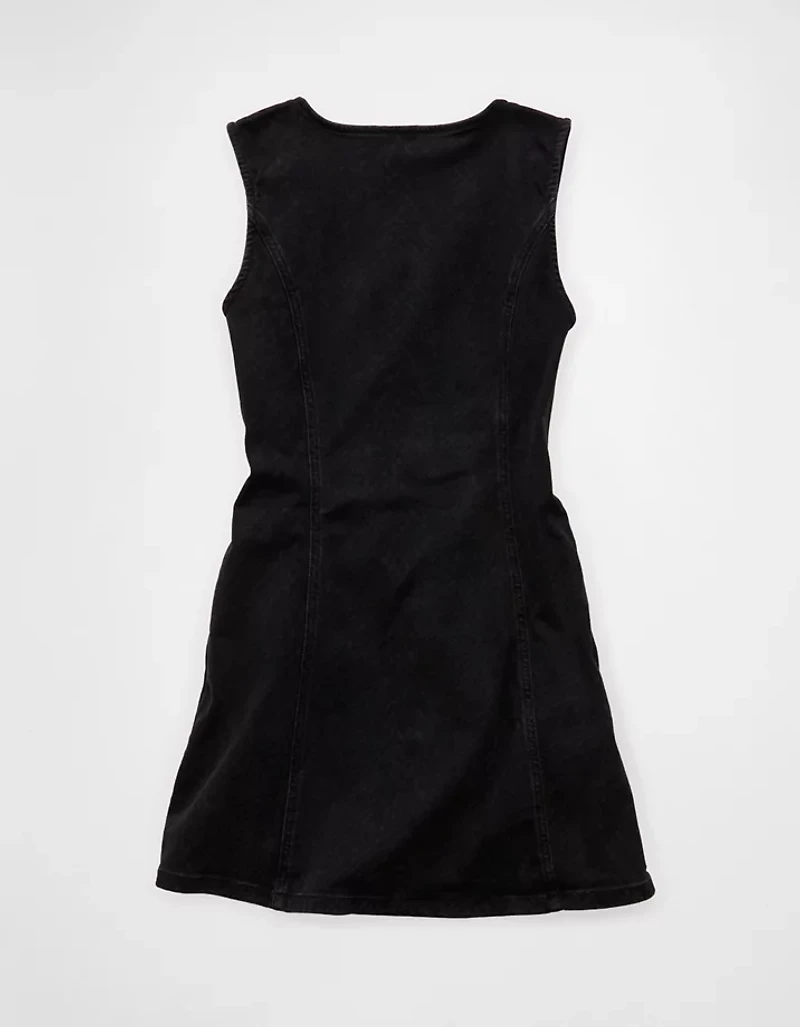 AE Square Neck Denim Mini Dress