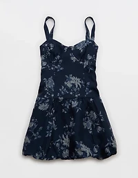 AE Corset Drop Waist Bubble Mini Dress