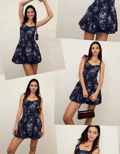 Minirobe boule de style corset à taille basse AE