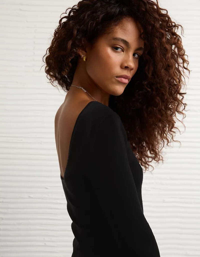 Minirobe chandail à taille basse AE