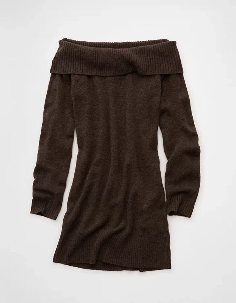 AE Off-the-Shoulder Sweater Mini Dress