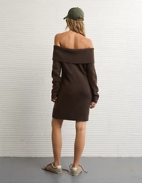 AE Off-the-Shoulder Sweater Mini Dress