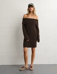 AE Off-the-Shoulder Sweater Mini Dress