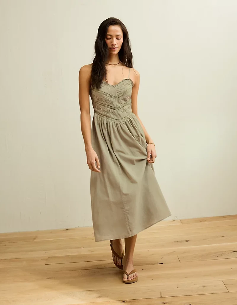 AE Bella Lace Inset Midi Dress