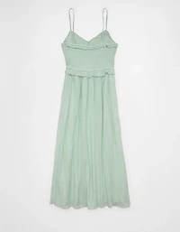 AE V-Neck Smocked Midi Dress