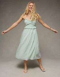 AE V-Neck Smocked Midi Dress