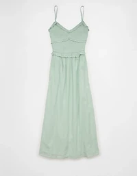 AE V-Neck Smocked Midi Dress