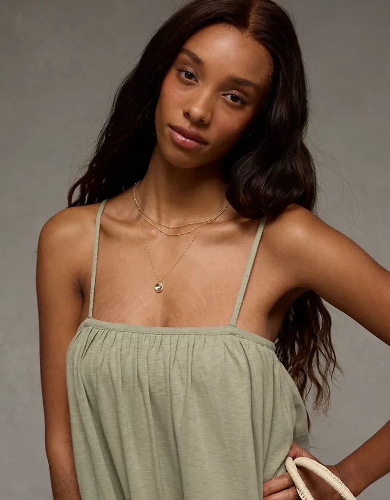 AE Sunchaser Knit Ruffled Mini Dress