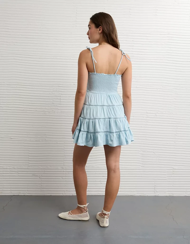 AE Sunchaser Smocked Tiered Mini Dress