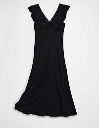 AE Short Sleeve V-Neck Midi Dress