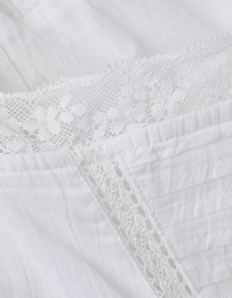 AE Lace Trim Babydoll Mini Dress