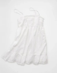 AE Lace Trim Babydoll Mini Dress