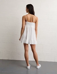AE Lace Trim Babydoll Mini Dress