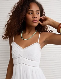 AE V-Neck Babydoll Midi Dress