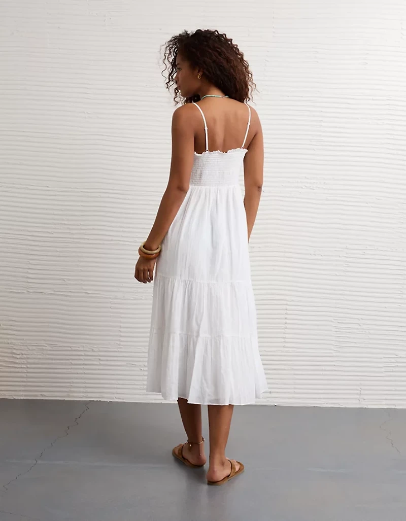 AE V-Neck Babydoll Midi Dress