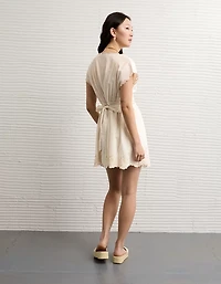 AE Scalloped Embroidered Mini Dress