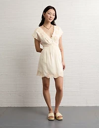 AE Scalloped Embroidered Mini Dress