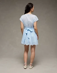 AE Scalloped Embroidered Mini Dress
