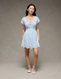 AE Scalloped Embroidered Mini Dress