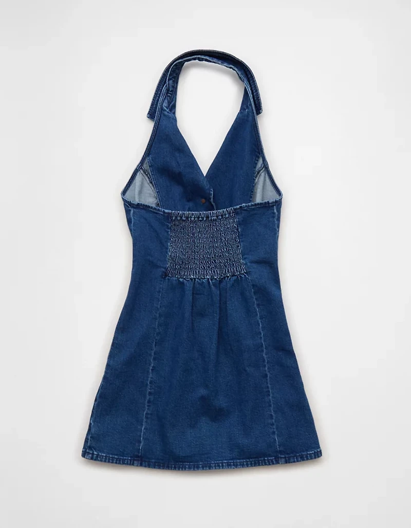 AE Denim Halter Mini Dress