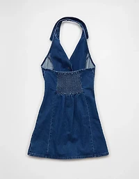 AE Denim Halter Mini Dress