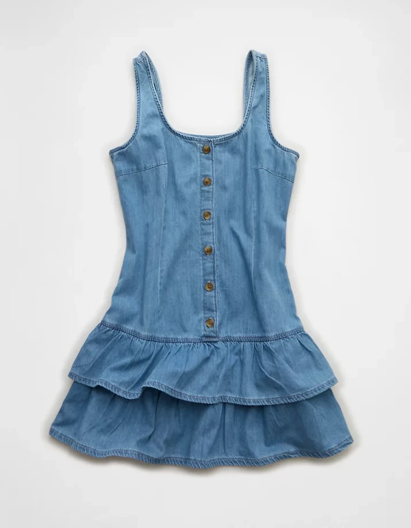 AE Tiered Denim Mini Dress