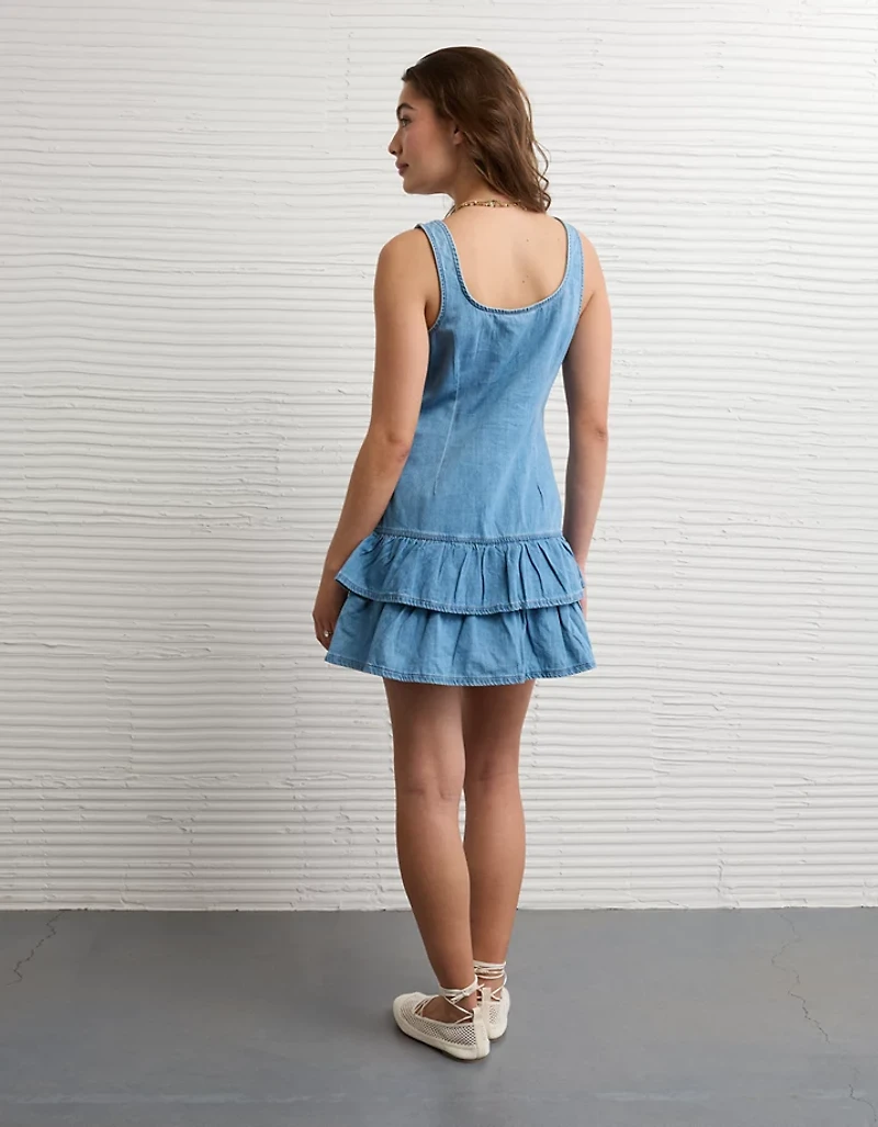 AE Tiered Denim Mini Dress
