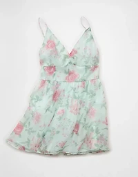 Minirobe à encolure en V de style corset AE